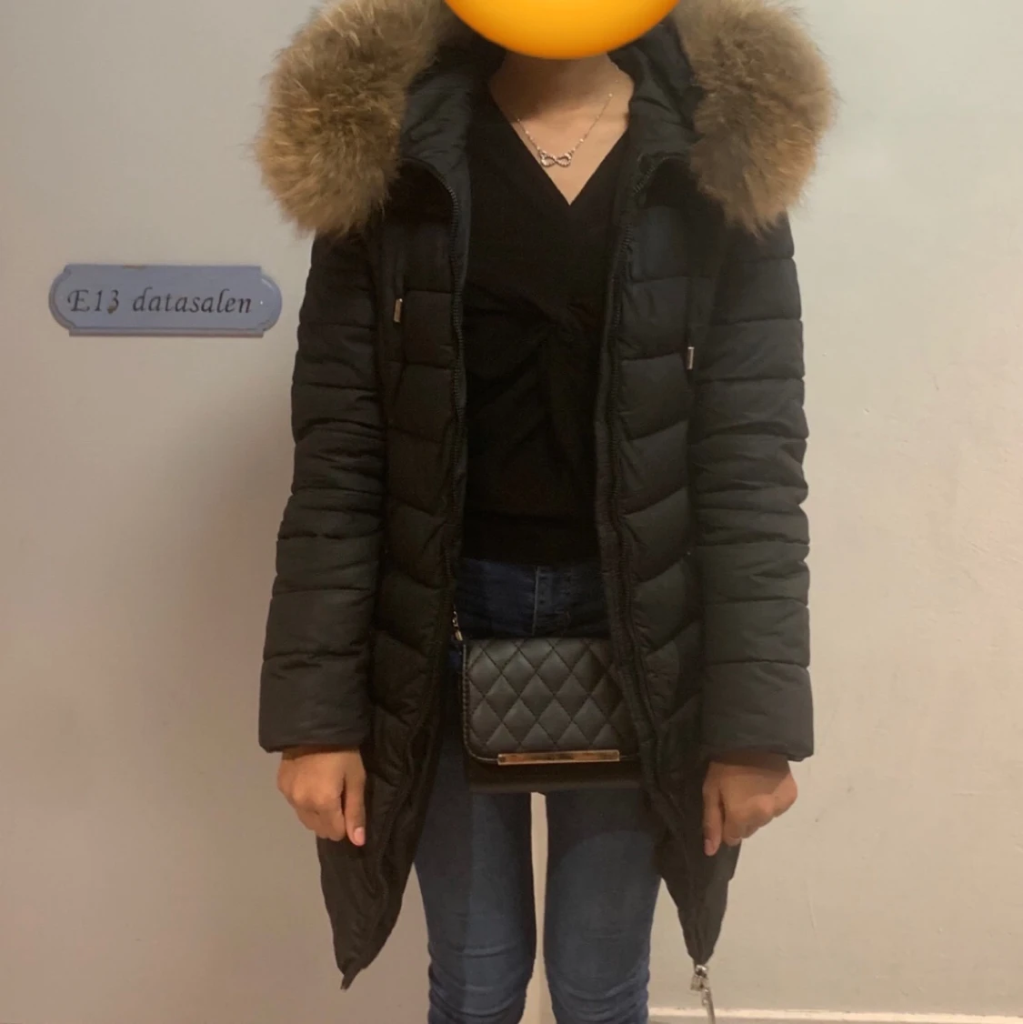 Vinterjacka med äkta päls - 90
