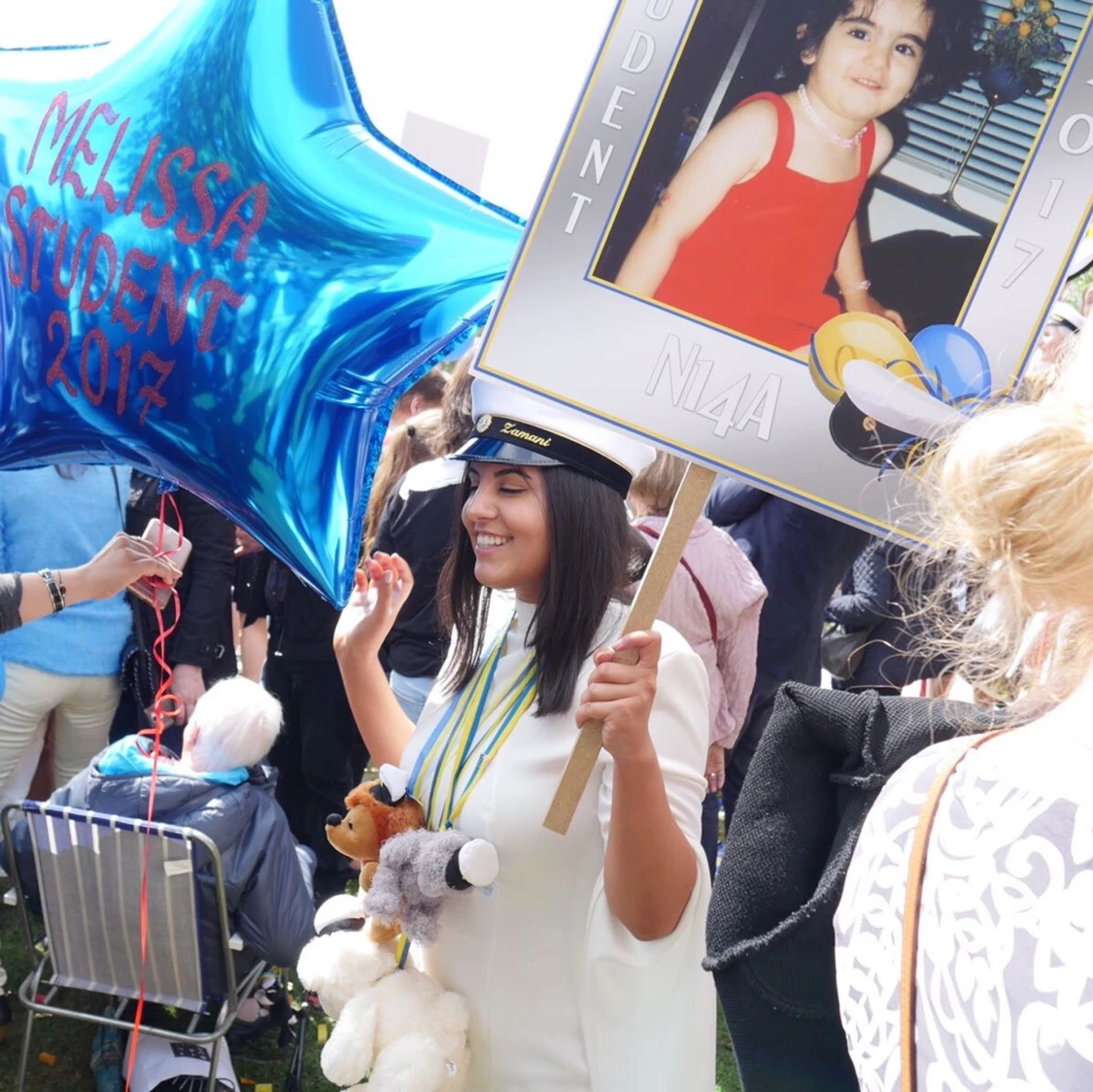 Klänning vit / studentklänning  - 90