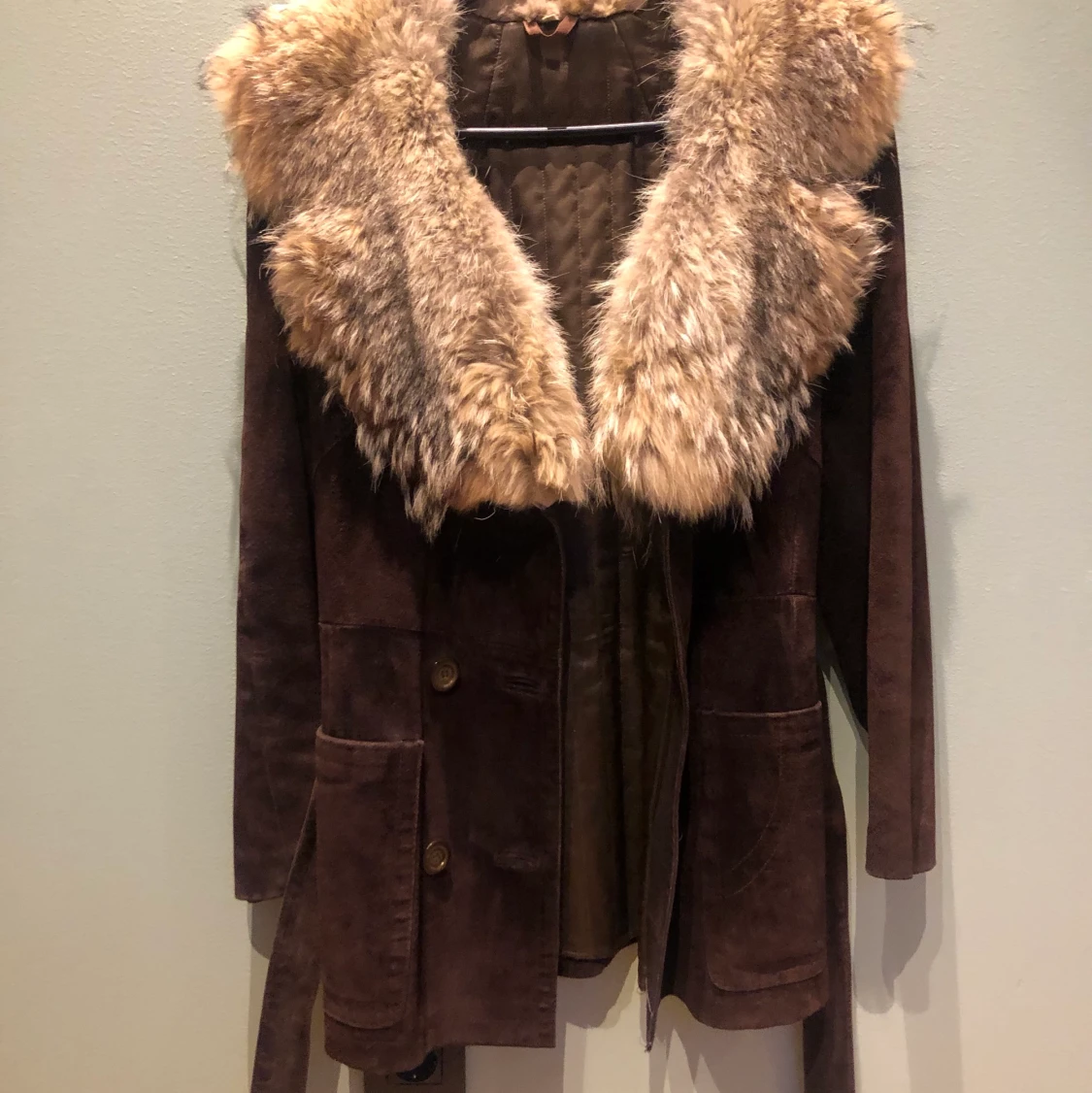 Pälsjacka mockajacka, jacka med päls, jofama  - 90