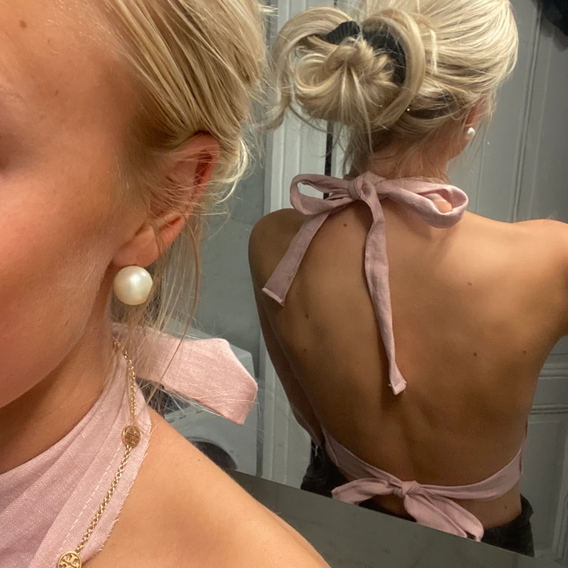 Rosa linne topp - 90