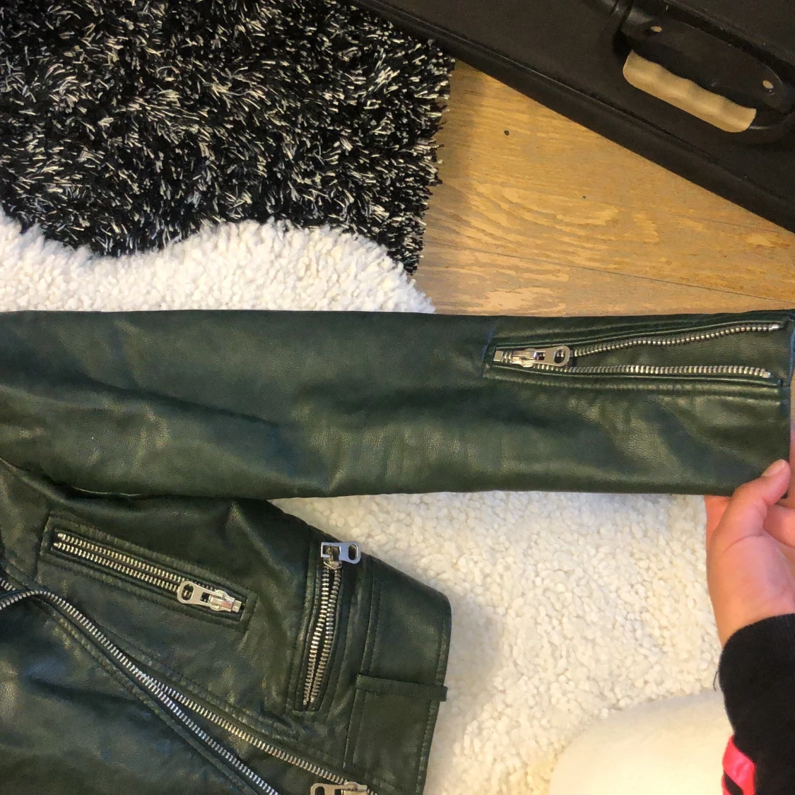 Zara basic skinnjacka i mörkgrön - 90