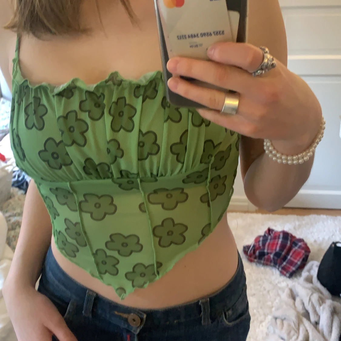 Shein blommig top - 90