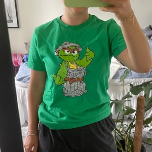 Grön T-shirt med tryck  - Cool grön T-shirt med tryck. Bra kvalitet och inte använd mycket, därav är den i mycket bra skick. Köparen står för frakt. 