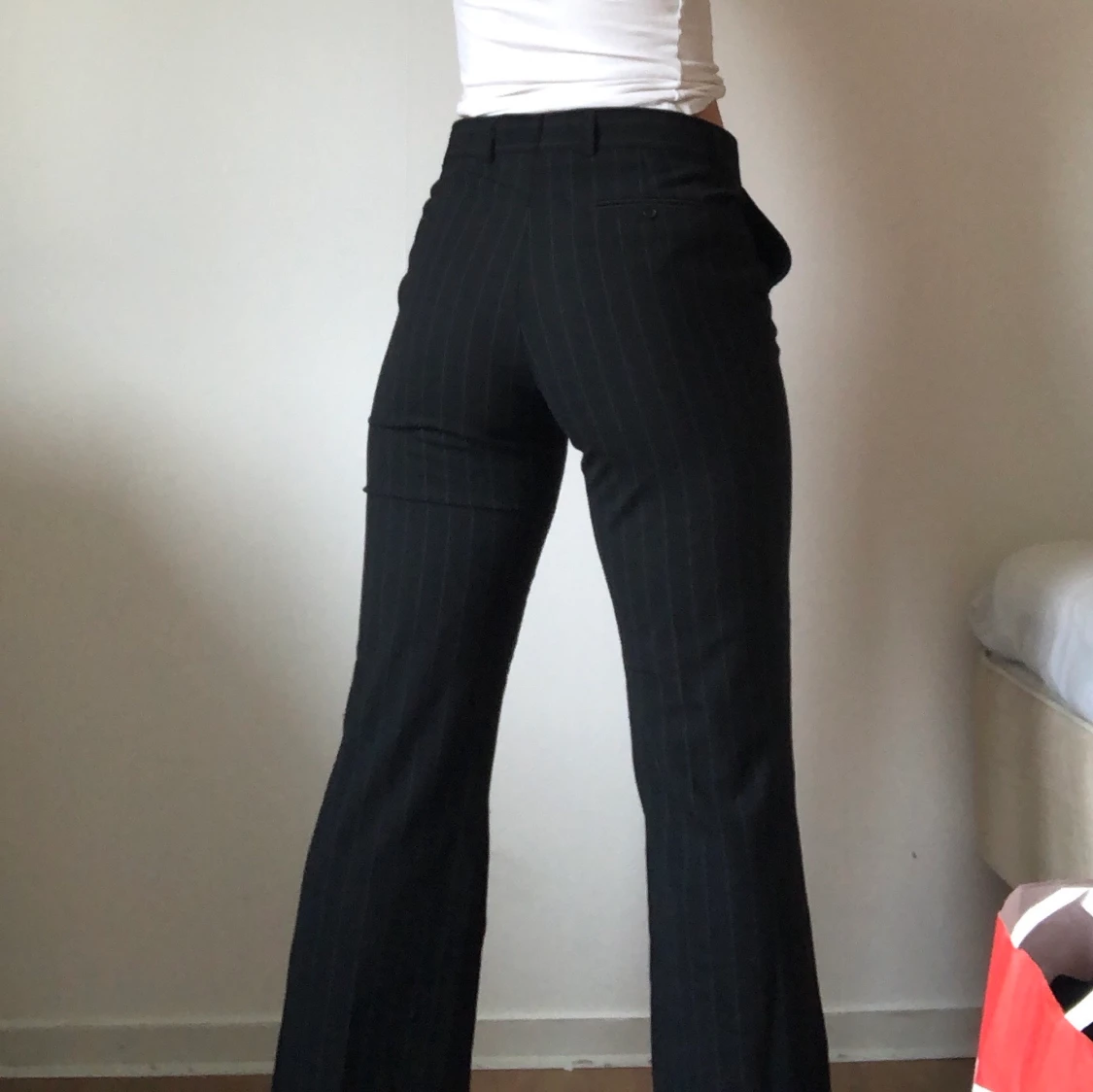 Randiga kostymbyxor - 90