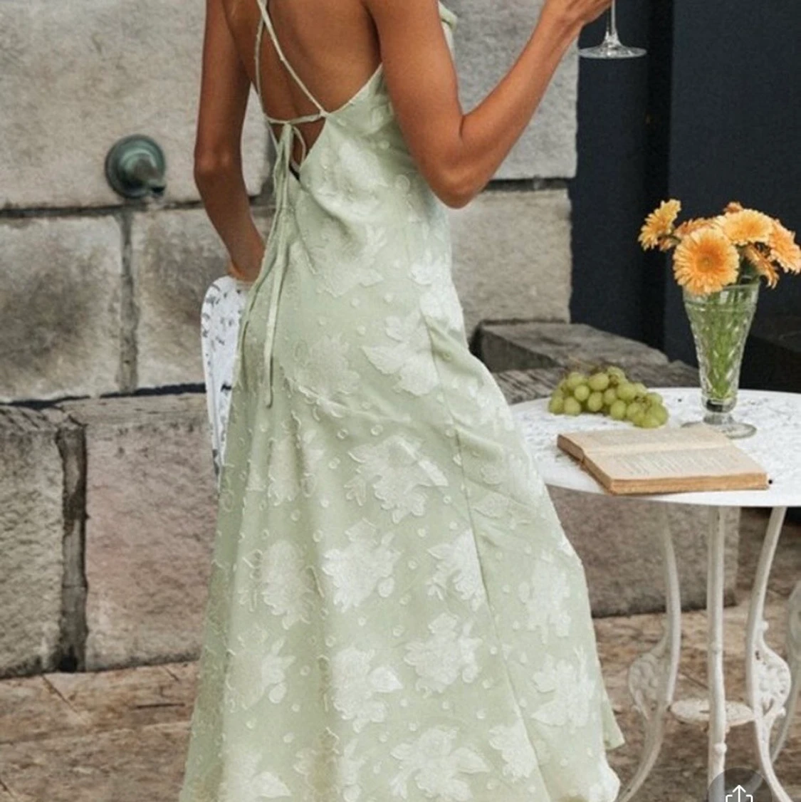 Grön klänning, Strl S - 90