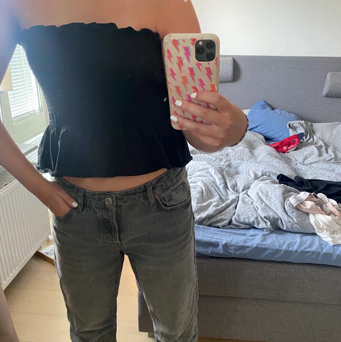 bandeau topp med volang