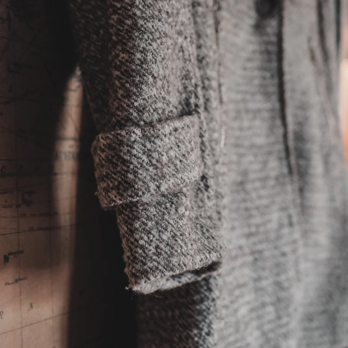 Jacka med avtagbar pälskrage - 91