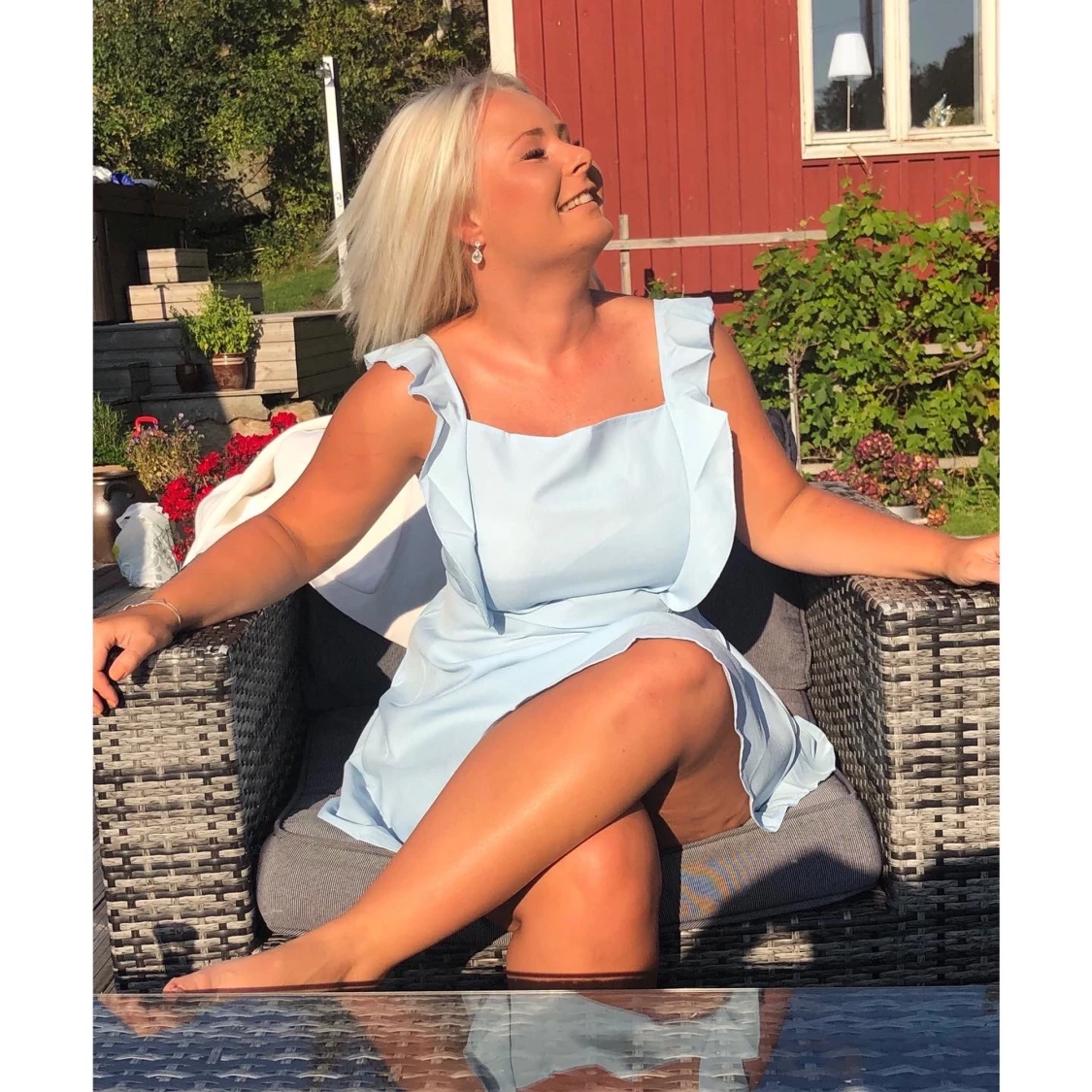 Vacker ljusblå klänning  - 91