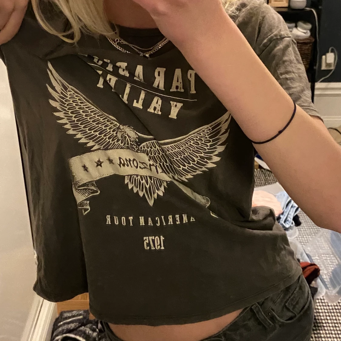 Cropped grå T shirt - 90