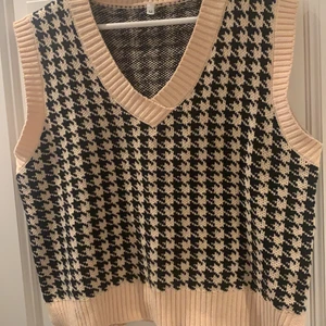 Rutig sweatshirt-Väst  - Väst från shein med mönster