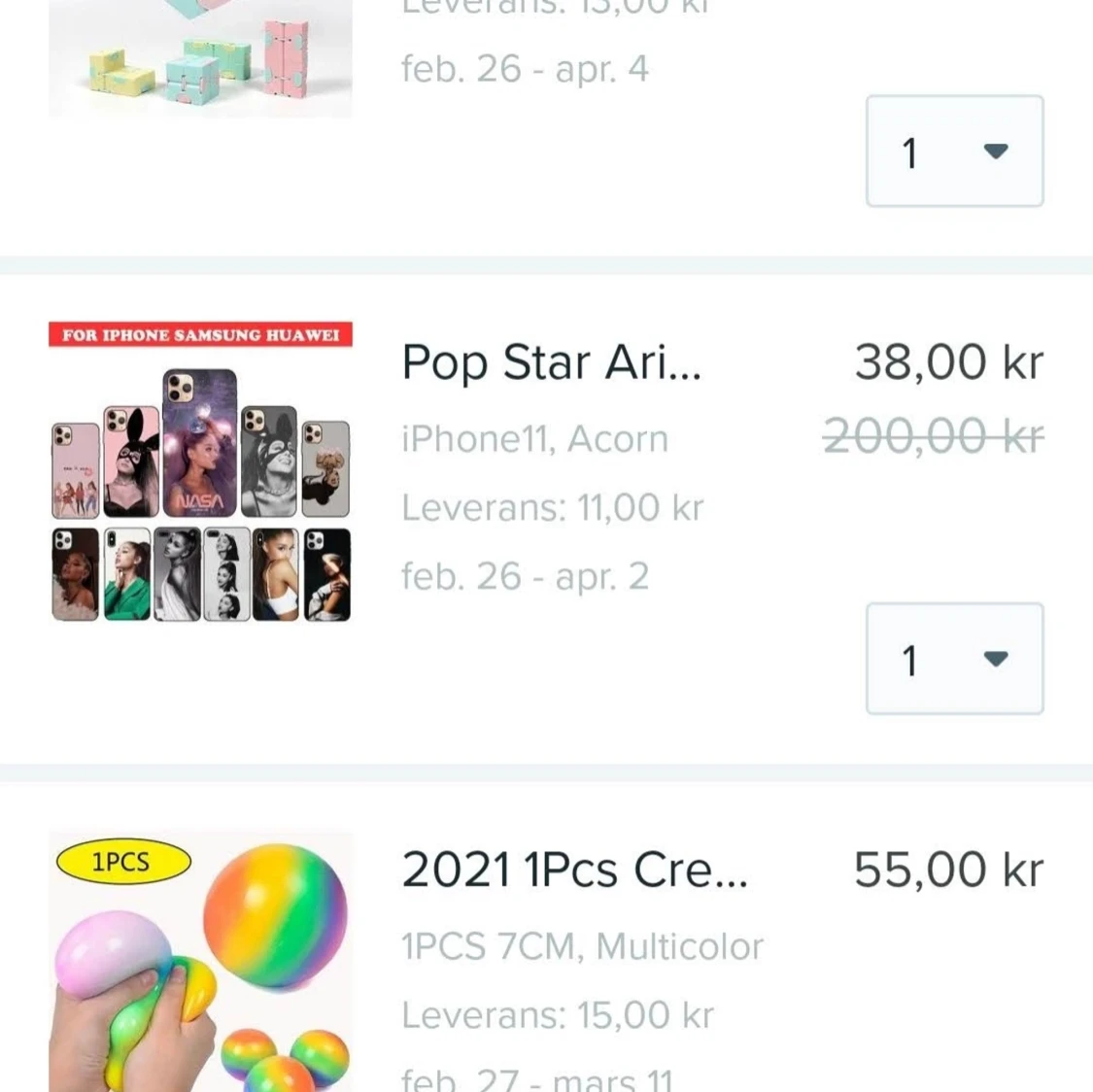 Jag söker efter dessa fidget toys