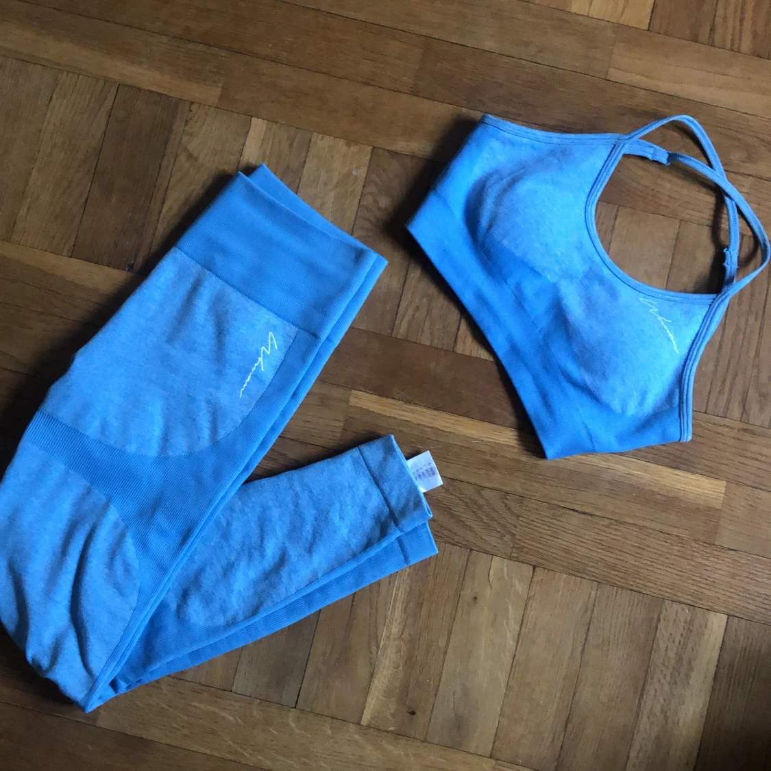 Blått seamless träningsset  - 91