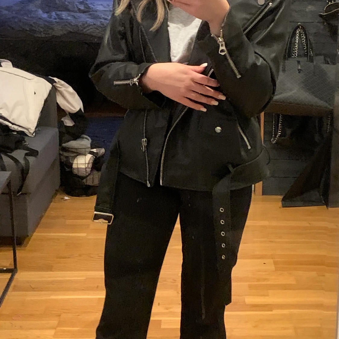 Oversized skinnjacka