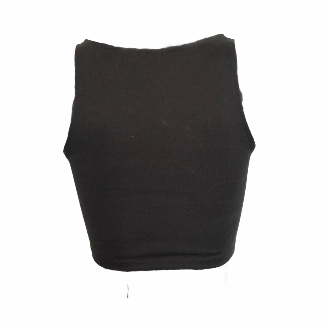 Svart croptop med snörning  - 90