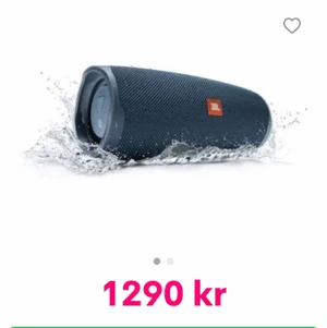 Jbl högtalare  - Säljer min svarta vattenatäta jbl högtalare använt den typ 2 gånger men tappa den så den blev lite bruslig. Så säljer vidare den