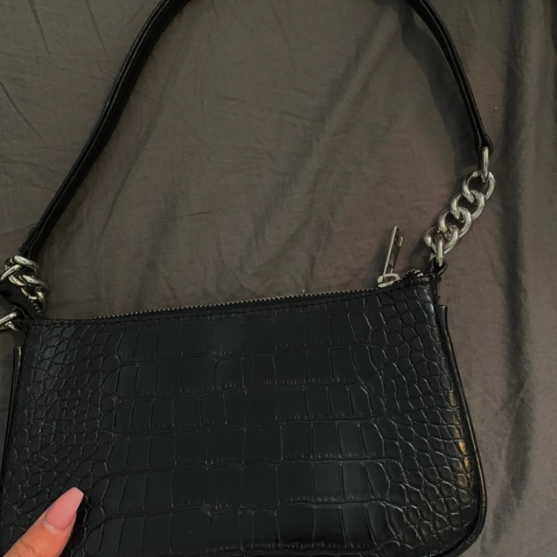 Svart baguetteväska 