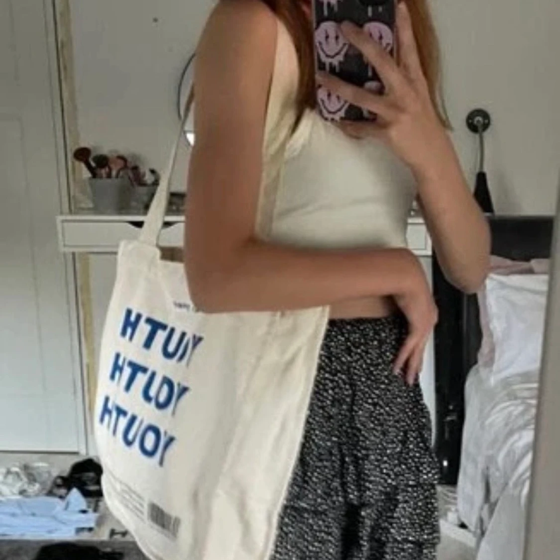 tygpåse med text - 90