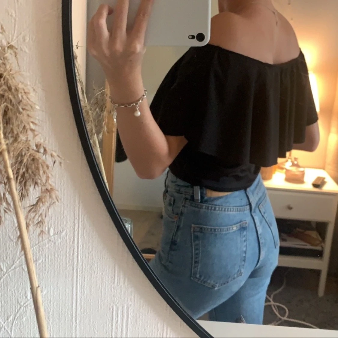 Svart gullig topp - 90