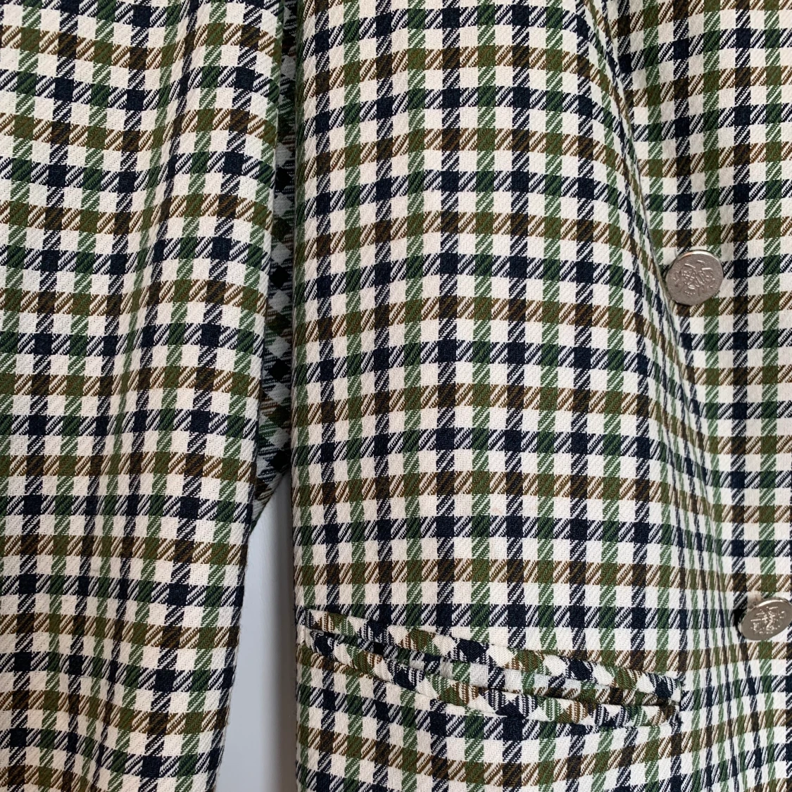 Grönrutig oversized kavaj - 91