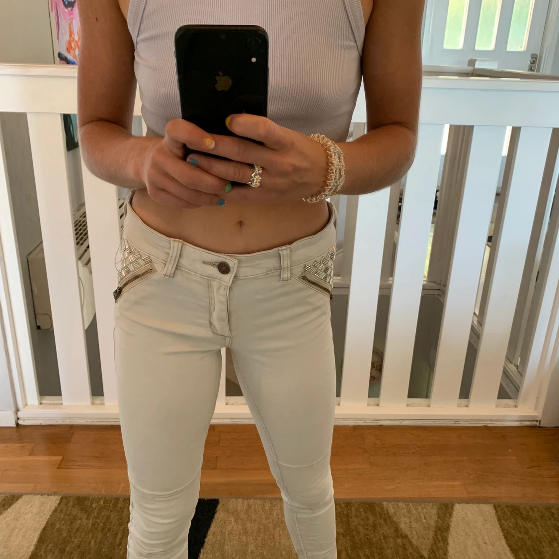 Ljus beige jeans - 90