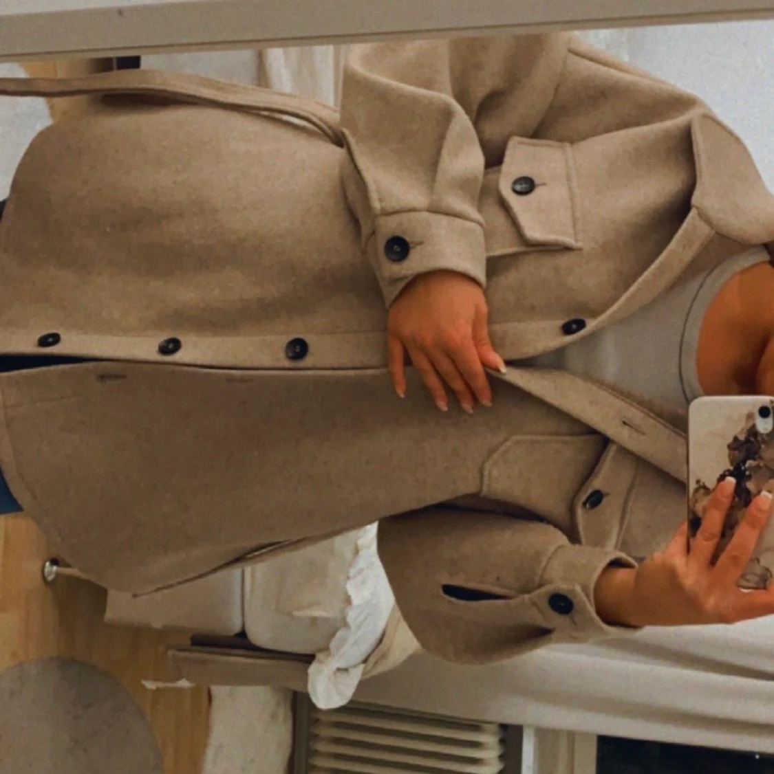 Säljer min super fina beiga kappa  - 90