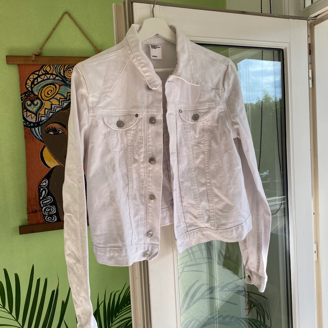 Hvid Denim Jakke  - 90