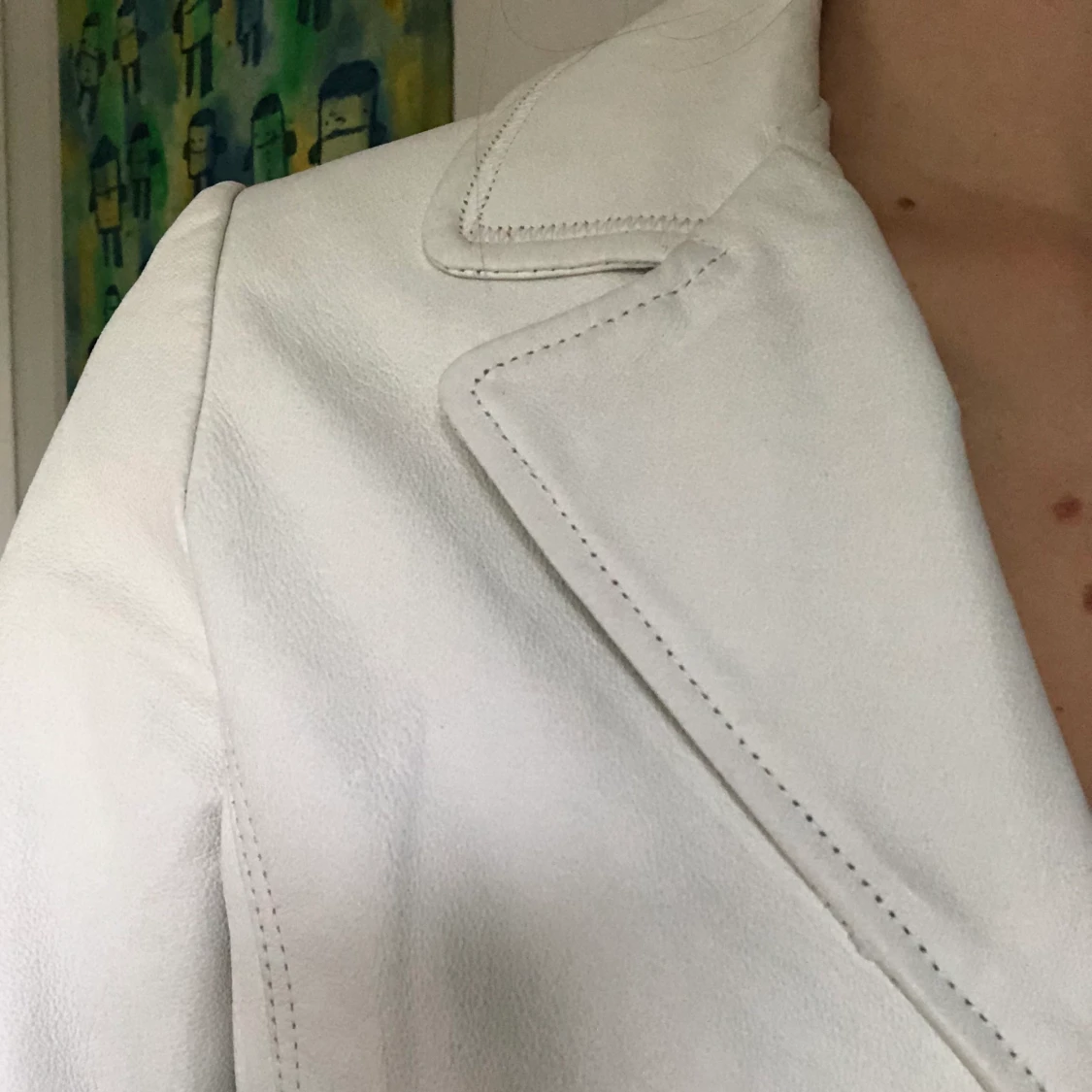 Vit läderjacka - 91