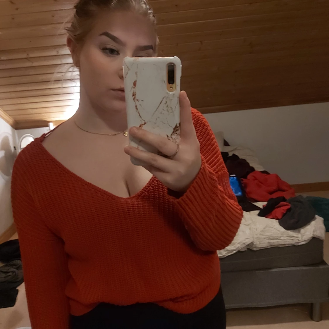 Finstickad julgröt tröja