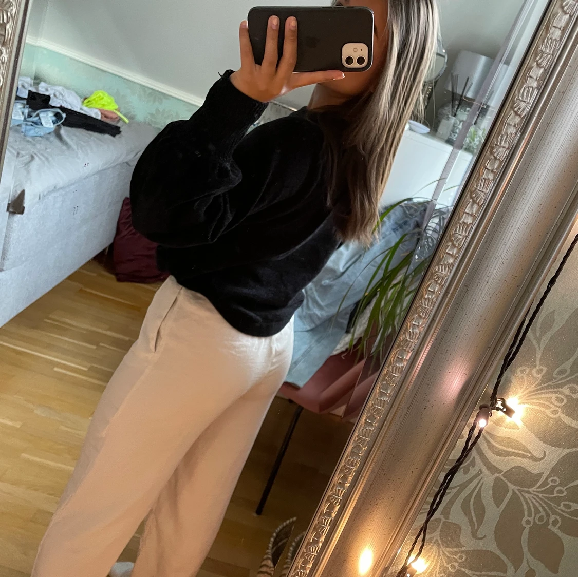 Svart stickad tröja - 90