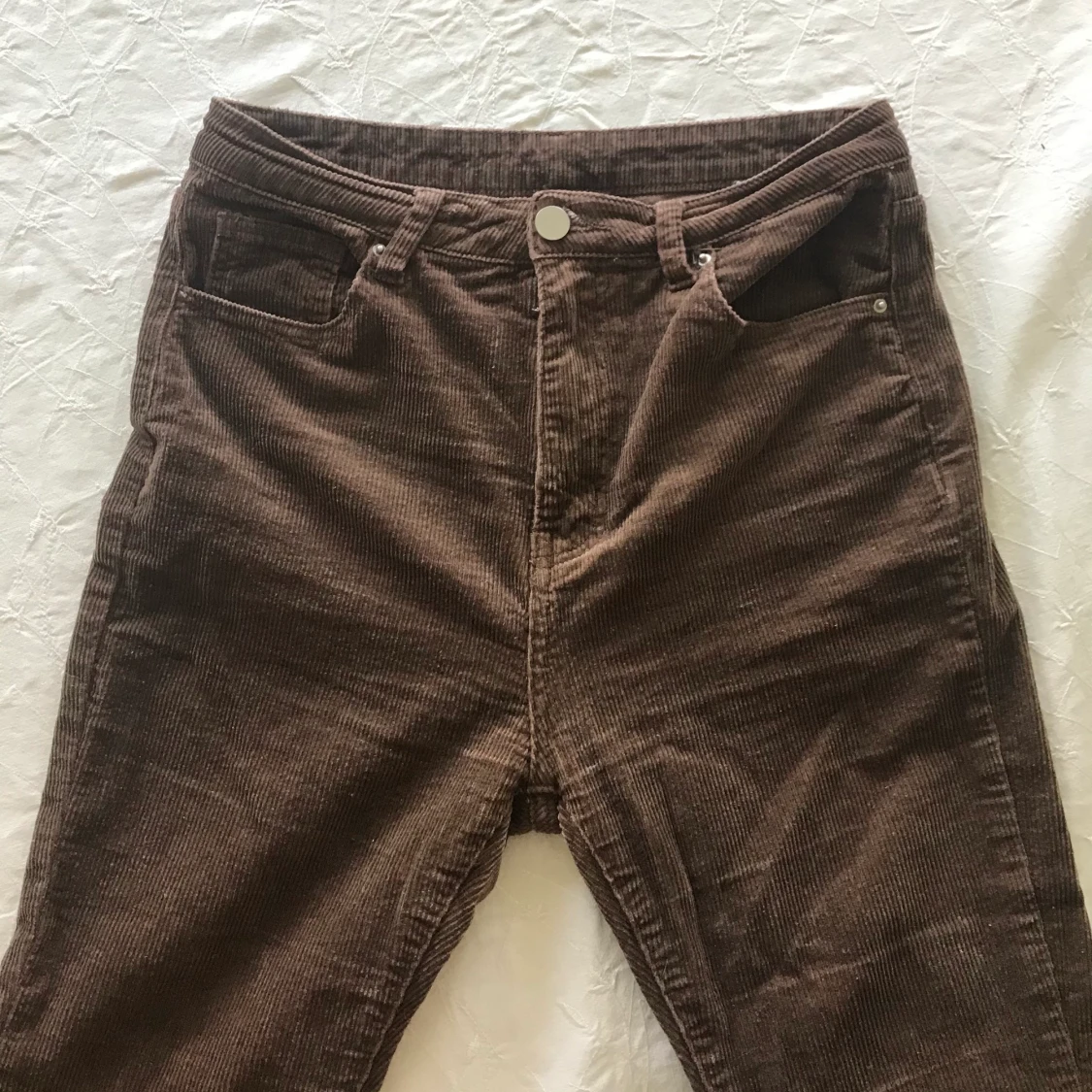 Bruna flare manchesterbyxor - 90