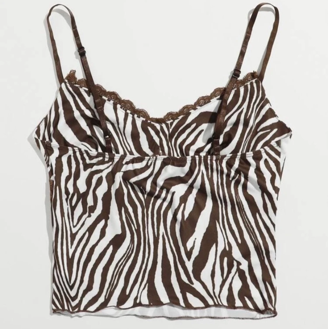  leopardtopp, brun/vit. storlek M  - 90