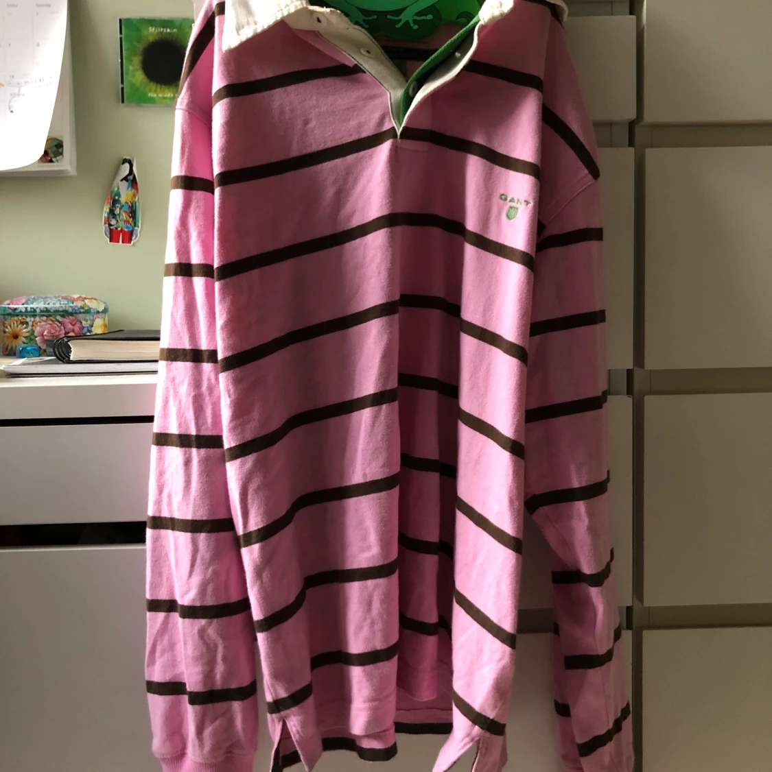 Rosa-brunrandig gant tröja - 91