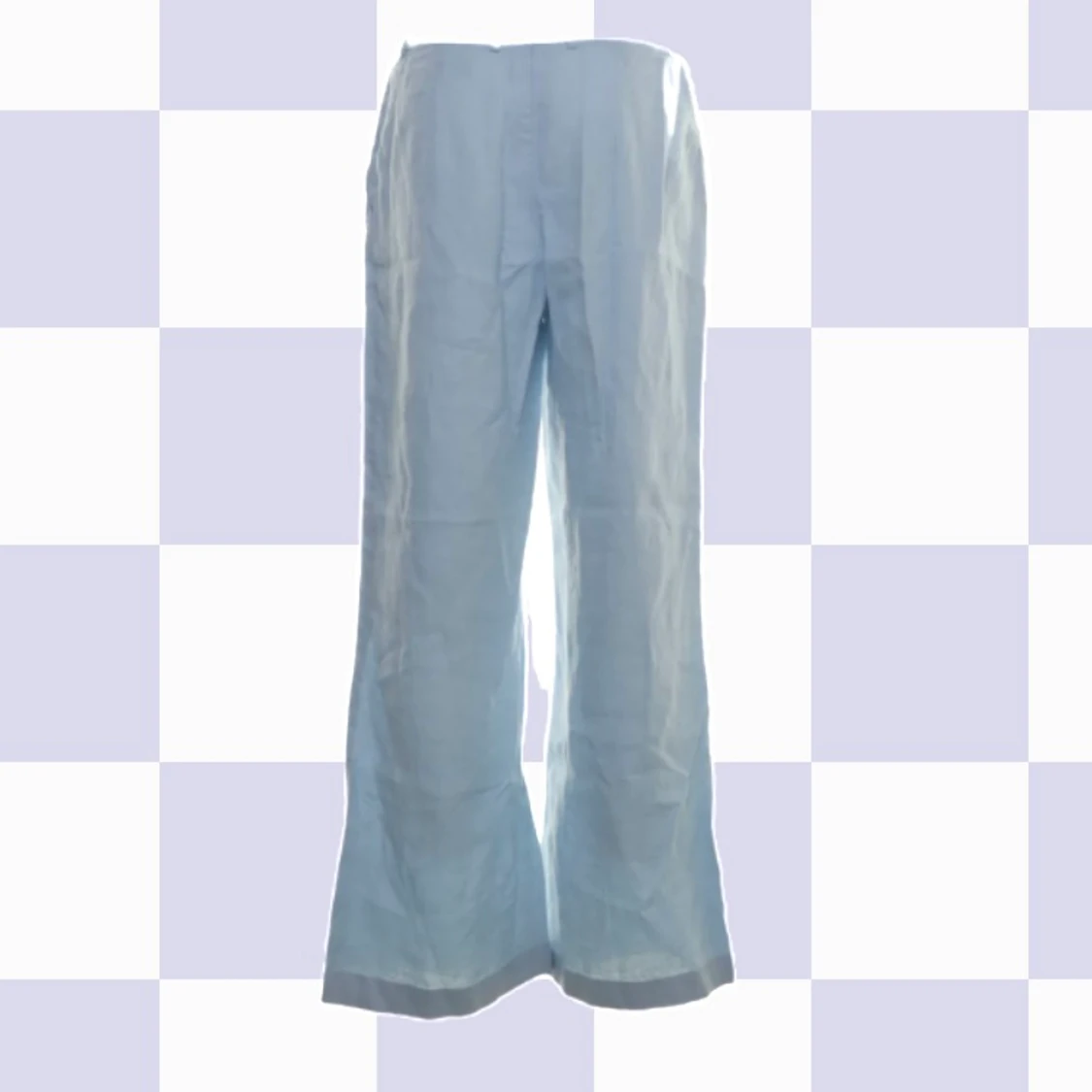 Blå linnebyxor - 90