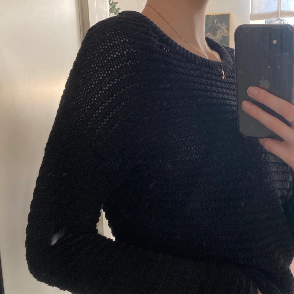 Svart stickad  - 90