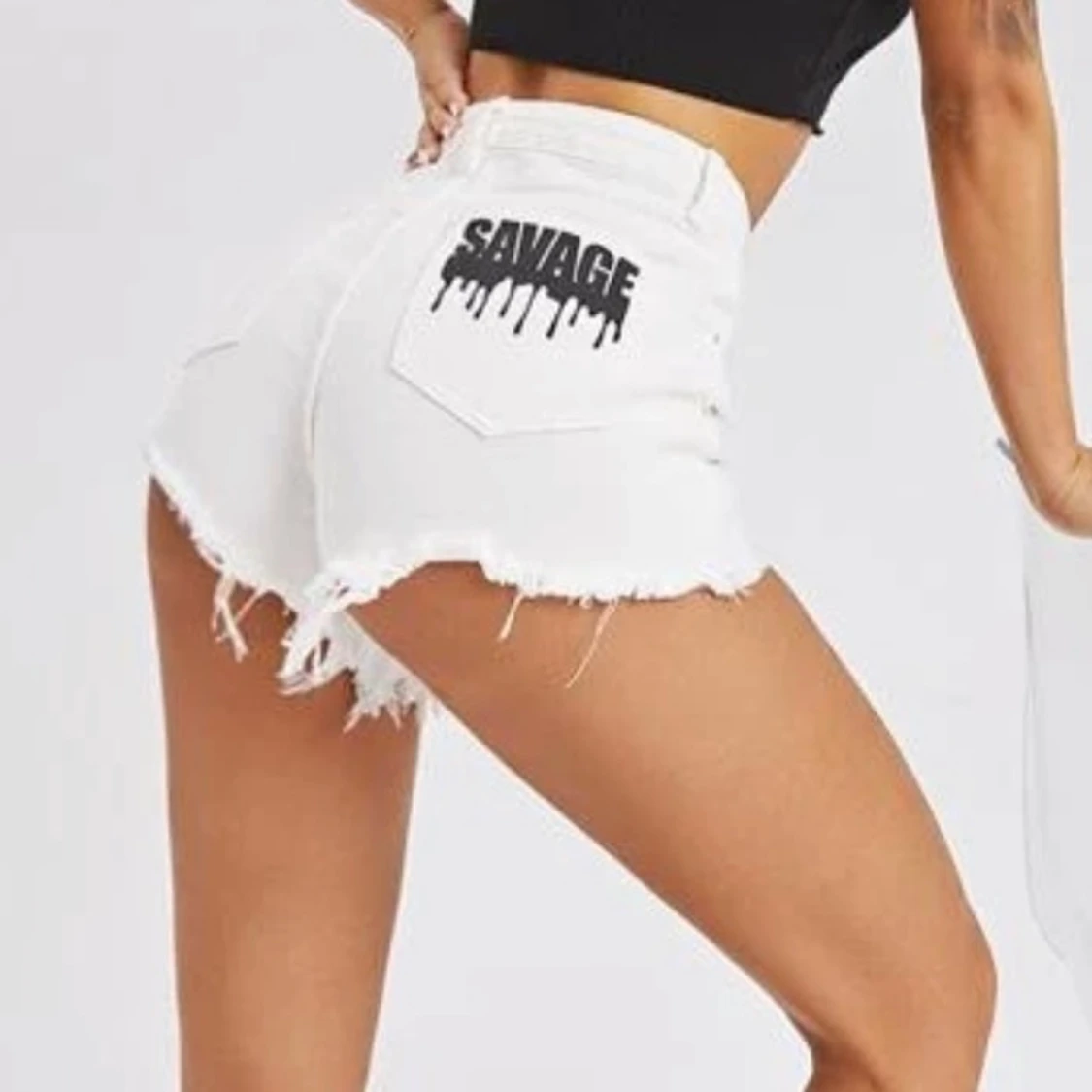 Vita jeans shorts storlek S - 91