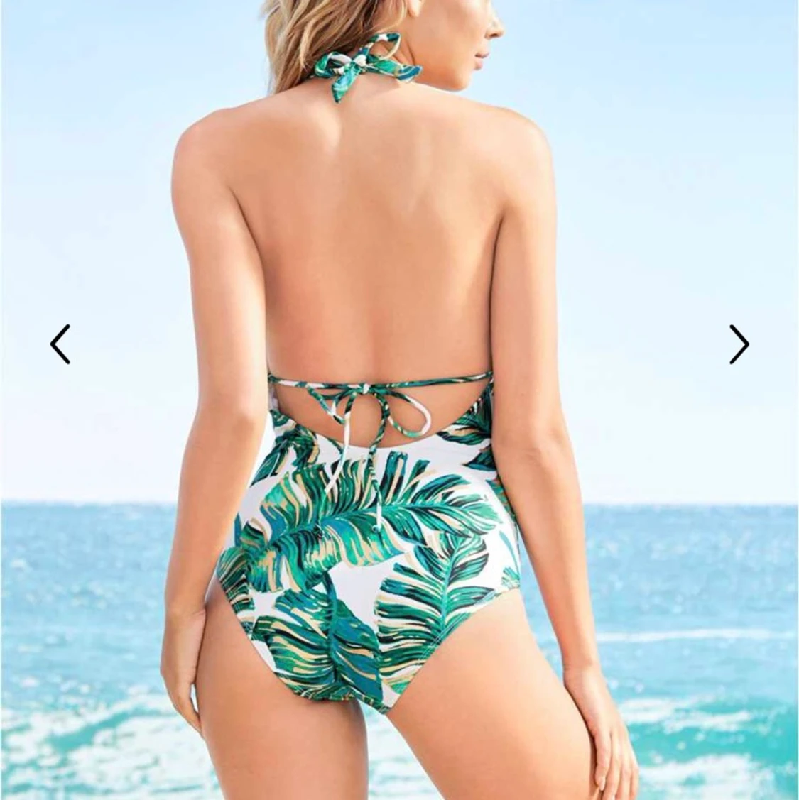 Baddräkt med palmmönster - 90