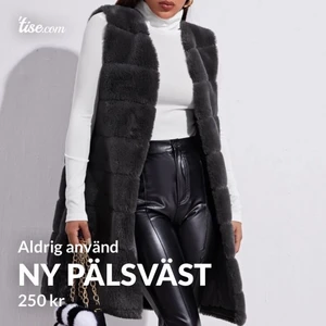 Ny fuskpäls väst xs- s-m - Passar allt från xs-m beroende på hur man vill att den ska sitta. Mörkgrå 
