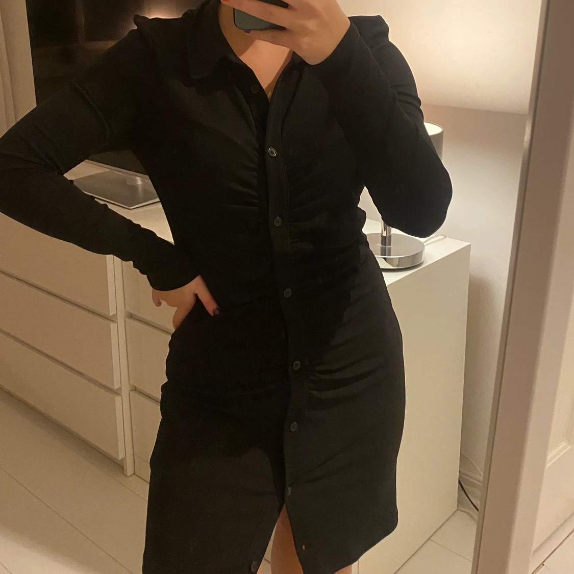 Klänning med knappar - 91