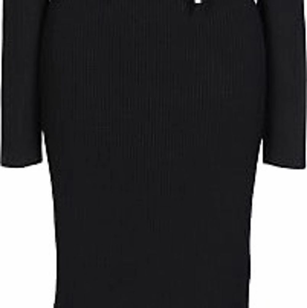 En svart stickad klänning med snörning. Hade ej någon bra bild så tog en bild från hemsidan. . Klänningar.