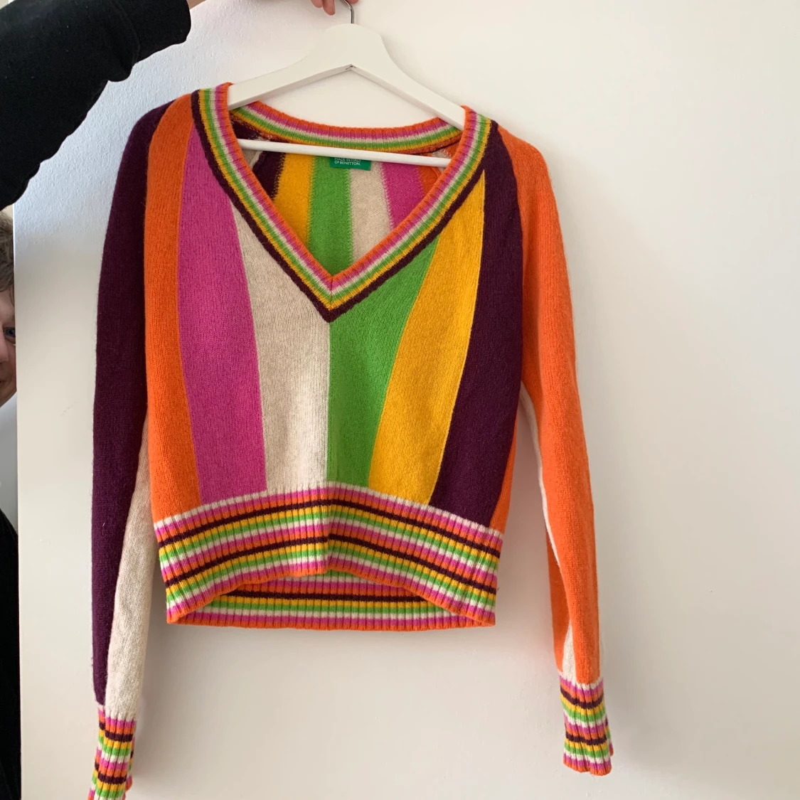 Randig stickad tröja 