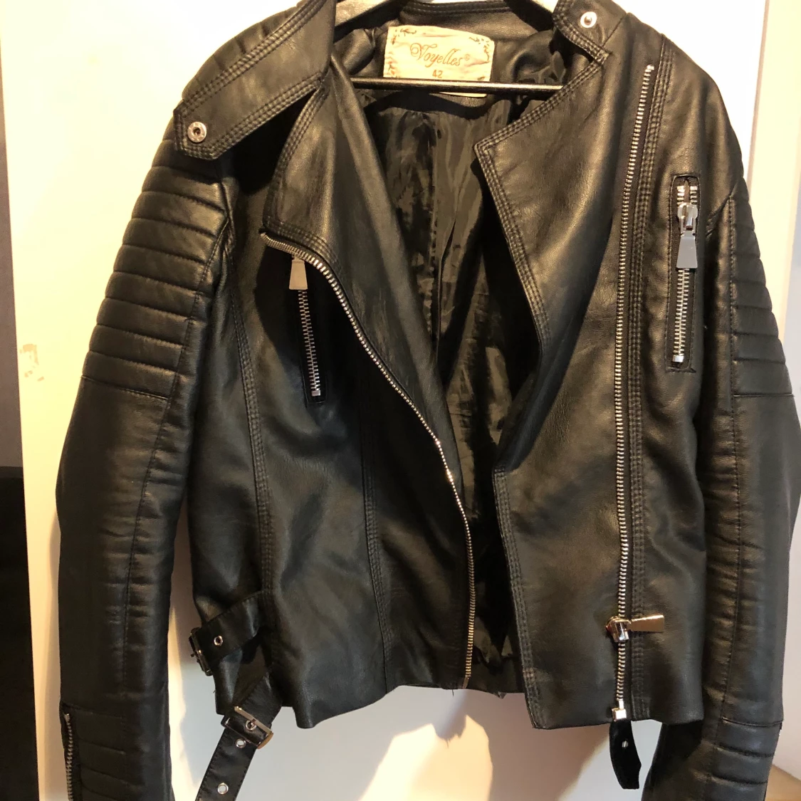 Moto jacket black - skinnjacka 