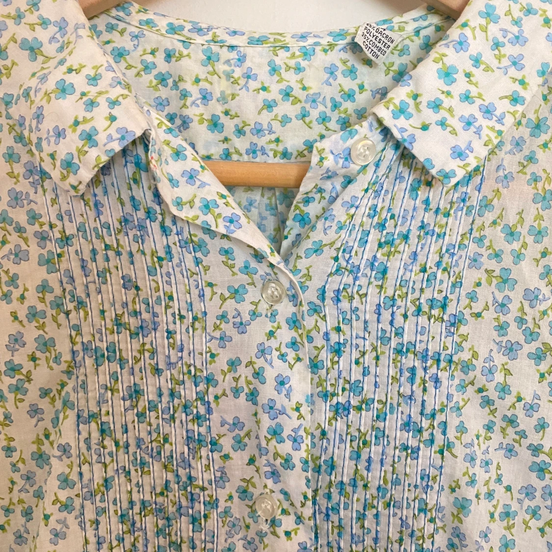 Blommig sommarblus strl S - 90