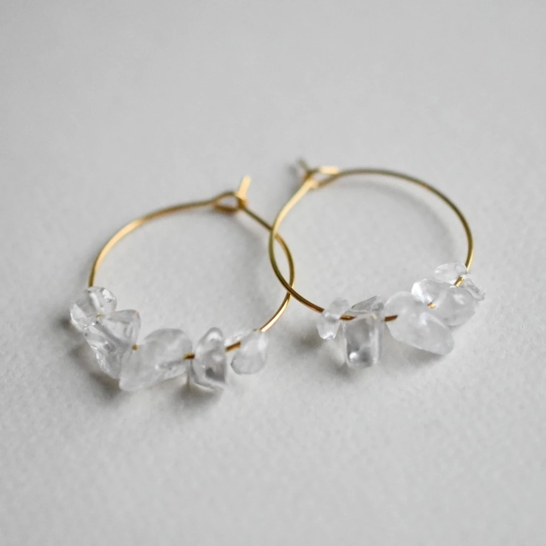 Örhängen med bergskristall  - 90