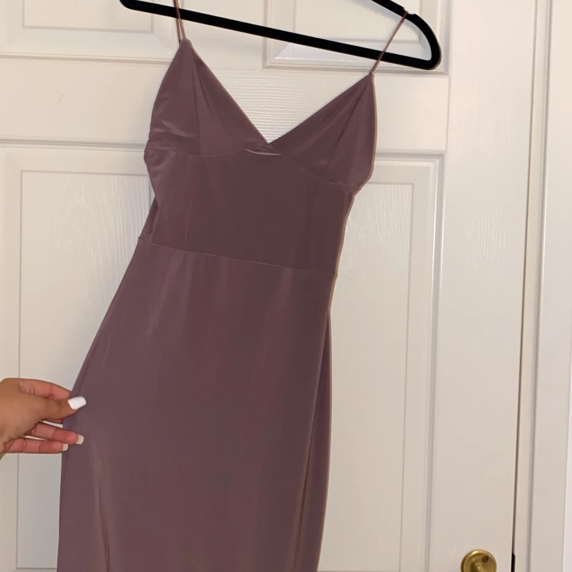 Lång mauve klänning 