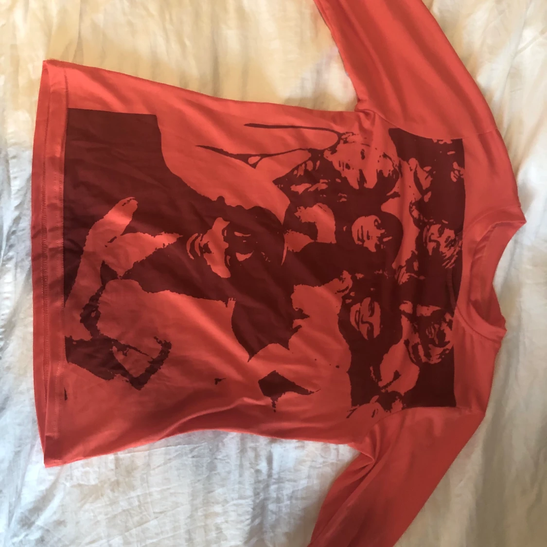 långärmad tröja med tryck 