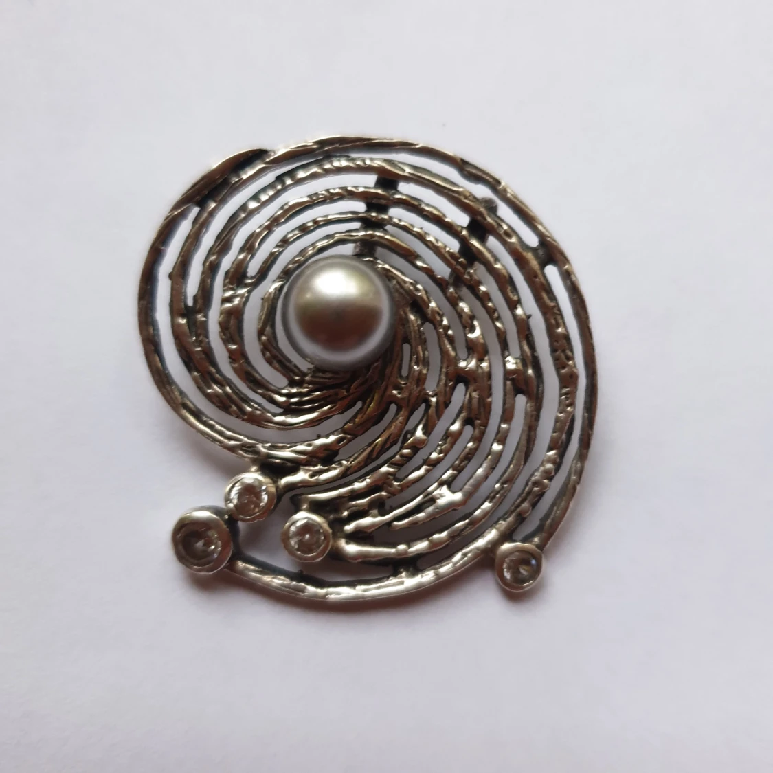 Snyggt äkta 925 silver hänge med pårla