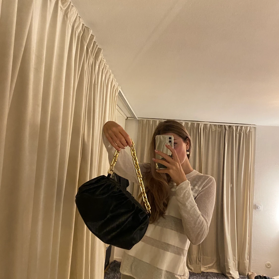 Superfin läderhandväska - 90