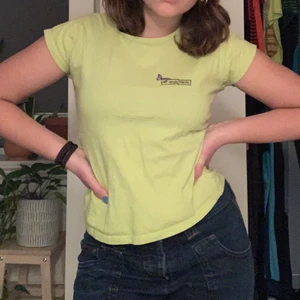 Grön y2k tshirt  - En grön tshirt, fattar inte vad som hänt med bilderna men den är mycket starkare och finare grön i verkligheten. Kan mötas upp i Göteborg eller så tillkommer frakt😶‍🌫️