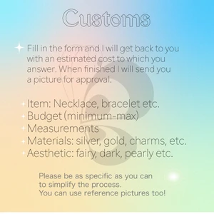 Custom Orders - ✨CUSTOM ORDERS ARE OPEN✨ • Fill out form as detailed as you can when you message me!