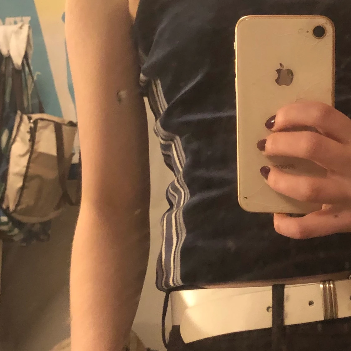 Krossat sammet linne - 90